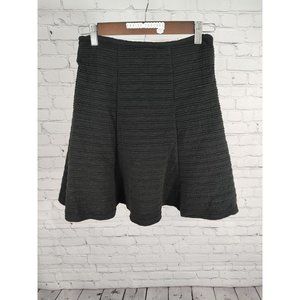 Maeve Anthropologie Y2K A Line Skater Ruched Black Zip Up Skirt Size XS
